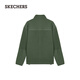 Skechers men's and women's knitted velvet comfortable insulated windbreaker sweatshirt L424M039 thyme green/031F M