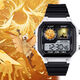 Sky Light Escape personajes de anime Customized Watch Customized Bidimensional Smart Sman Square Electronic Watch Model Model Students [Fashion Silver-Electronic Watch] Z3883 Light Escape Super Value Pack (batería extra larga + Embalaje de caja de regalo)