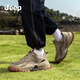 
JEEP SPIRIT Jeep Men's Shoes 2025 Summer New Breathable Casual Shoes Men's Teen Outdoor Sports Daddy Shoes Men's Rock Sand Color 42