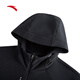 ANTA velvet hooded sports jacket for men autumn and winter new style windproof, water-repellent and stain-resistant, easy to care for, simple business jacket