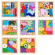 Animal animal rompecabezas tridimensional niños pequeños de madera educación en la primera infancia tablero de manos frutas y verduras de transporte digital juguetes modelo xm