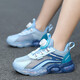Hongxing Erkeke [Gleicher Stil im Einkaufszentrum] Kings Boys 'Sneakers im Sommer Single Net Atmungsaktives Kinder ohne Schlupf- und Anti-Odor-Jungen rotierende Schnalle Running Net Shoes 3897 Schwarz und Rot [atmungsaktiv