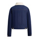 
Navigare Italian small sailing boat women's fur collar denim jacket 2025 autumn and winter new hot core warm velvet lapel warm jacket Night blue M