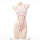 Body à pois sexy pyjamas Pajamas Sexy Girl Slim Bikini High-Square Sous-vêtements serrés C1049 Blanc [chaussettes non incluses] Single Taille
