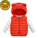G.Duckkids Chaqueta de algodón de algodón para niños Chaqueta de algodón con capucha Chaqueta de algodón para niños Vest pequeños y medianos chaleco de invierno Azul (chaleco con capucha) 80 Altura recomendada 70-80 cm