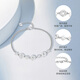 Mengjinyuan platinum bracelet, broken matte coin, four-leaf clover, flashing PT950 platinum as a gift for girlfriend, weighs about 5.5g, chain length is about 19cm