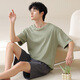 Modallo pajamas men's short-sleeved summer large-size boys' home clothes pure cotton suit for outside 2025 new 13601 L