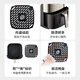 Midea (Midea) Flaming Air Fryer muss nicht umgedreht werden. Haushalt große Kapazität nach oben und unten Dual Wärmequellen transparent und sichtbares Multifunktions-Elektrofreenerbrand vollautomatisch Luft Frittier intelligente Berührungssteuerung, ohne umzudrehen. [NTC -Präzisionstemperaturkontrolle KZC6502] 6,5L