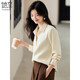 She enjoys long-sleeved shirt women's simple all-match shirt cardigan commuter top autumn and winter brushed shirt jacket T143C2045