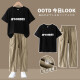 
Cool Chapter (KUZHANG) Boys Cool Summer Suit Set 2025 Children's Handsome Fashionable Short Sleeve Trousers Big Children's Summer Internet Celebrity Street Trendy Clothing 9767 Black 100 Cotton Short Sleeve Top 130 CM