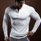 Monster Guardians new product N series men's spring and autumn breathable sports leisure fitness long-sleeved T-shirt Henry shirt White_White M