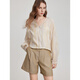 ELLE FRANJE DE LIGER DE LIGHT LIGHT de diseño de gradiente estampado para mujeres 2025 Summer NUEVO ELEGANT CAMBITER Fashion Top Apricot M _160_84a_110-120jin [Jin equivale a 0.5 kg]
