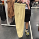 
Nike (NIKE) pants women's pants 2025 spring new sports pants fleece warm casual pants windproof loose hoodies HQ4877-783 Team Gold fleece XL