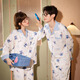 Gongdie Light and Soft Disney Stitch Pajamas Couple Style Long Sleeve Spring and Autumn Men's Homewear Set