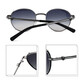QBLU QIANBAILU Europäischer und amerikanischer Retro -Trend Sonnenbrille für Frauen polarisierte Metall Sonnenbrille Sonnenschutzbrille C2 Flaches Gungrau Blau
