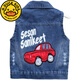 G.Duckkids Chaleco para niños 2023 Nuevos niños Estilo coreano Spring and Autumn Vest Baby Chaqueta de mezclilla Caballo de caballo Astronaut (chaleco único) 100 Altura recomendada 95-100 cm 3-4 años de edad