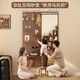Arctic tree solid wood hole board dressing mirror hidden push and pull mirror home wall can close contact porch fitting mirror