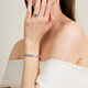 HKHL 925 Silver Natural Tanzanium Sapphire Bracelet Women's Silver Bracelet Light Luxury Niche Color Treasure Decoration Hand Decoration Girl Girdal Gift Tanzanium Stone Openter and Close Bracelet [Certificat + Light Luxury Boîte-cadeau]