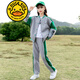 G.Duckkids Marke Children's Clothing Girls Anzüge für Frühlings- und Herbst-Kinder-Sportjacken Freizeithosen Zweiteiler Set modische Mädchenkleidung 1396H plus Samt verdickte Winterstil Grey 150