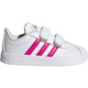 Adidas (adidas) adidas 2023 Summer New VL Court 2 Sneakers Velcro pour enfants EG3890 21