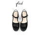 FED strap leather sandals summer new style women's shoes sequin thick-soled heeled sandals women's D0426-YA687