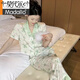 Modal calidad pequeña pijama de estilo fragante para mujeres en seda de verano pantalones cortos pantalones de manga corta habitación acondicionada de aire acondicionado y otoño sweet home talling para mujeres 694 pintura de tinta de mariposa longitud corta l (sugerencia 98-108Jin [Jin equivale a 0.5 kg])