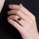 Fat Donglai purchased the same Tahitian black pearl ring, aurora malachite green 18 gold diamond, round seawater pearl, malachite green pearl 10mm