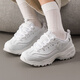 斯凯奇（Skechers）女鞋春季新款透气熊猫鞋官方正品休闲鞋老爹鞋小白鞋运动 11979-WSL 35