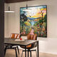 Niche Creative Square Board, kindliche Unschuld, High-End-Art-Deco-Gemälde, Wohnzimmer, Esszimmer, Hotel Hintergrund Wand TRG3892 80x80 anpassbarer Kristallkeramik-Aluminiumlegierung Gold Rahmen