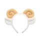 XPEL cartoon plush headband cute sheep horn hairband imitation lamb hair lamb hairpin Christmas doll head ornaments 1 yellow sheep horn hairband