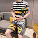 花花公子（PLAYBOY）轻奢潮牌男装夏装2025新款衣服男士冰丝恤短袖短裤搭配一整套装男 829白色套装 L 适合105-120斤