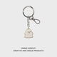 
[White Ghost] Keychain Simple Cartoon Accessories Men and Women's Schoolbags Keychain Couple Ornaments Black White + Black