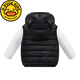 G.Duckkids Chaqueta de algodón de algodón para niños Chaqueta de algodón con capucha Chaqueta de algodón para niños Vest pequeños y medianos chaleco de invierno Azul (chaleco con capucha) 80 Altura recomendada 70-80 cm