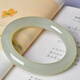 
Fat Donglai Xinjiang Hetian jade green white jade bracelet ice-type sunny water bracelet green jade sunny water bracelet gift for girlfriend 53-54mm fat round width 10mm