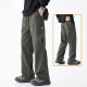 Pantalones casuales europeos y americanos de Charlotte para hombres en verano delgada solta 2025 Marca de moda NUEVA PANTANDES DE CARGA ENTERA AUTALES 9857B NEGRO [Summer delgado] XL 120Jin [Jin iguala 0.5 kg] -135Jin [Jin equivale a 0.5 kg]