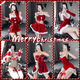 
Manyan 2024 new Christmas Snow Rabbit Party Princess Sexy and Interesting Lingerie Uniform Set Collection 8596 9221 [Headband + Neck Ring + Christmas Skirt + T-Pants + Arm Ring *2]+ All size