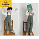 G.DUCKKIDS children's down cotton overalls baby thickened cotton pants baby winter pants boys and girls outer wear crotch pants black 90 cm