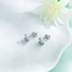 Beijing Gold Trading Center Co., Ltd. Platinum Earrings Pure White Swan Foot Platinum Earrings for Wife’s Birthday Gift Mid-Autumn and Valentine’s Day Approximately 1.99g