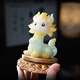 Xixi Taitai's national trend, the time comes and turns. The little dragon horse changes color when it encounters water. Tea pet ornaments can raise rotating spirit beasts. Office tea table decoration. The time comes and turns - the little dragon horse - turns golden.