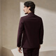 Marque QI [Collier debout chinois / pli rhino] costume pour hommes 2025 Automne et hiver Business haut de gamme High Und Suit, Maroon 50 (B50)
