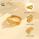 CHINA GOLD Crown Gold Ring Women's Pure Gold Living Jewelry Ring Wedding Gift for Girlfriend and Wife Birthday Gift Mid-Autumn Festival Pure Gold Ring Jingsuda