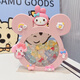 Cartoon children's teeth collection deciduous teeth storage box for teeth replacement commemorative box for boys and girls anti-oxidation and tooth loss saving box [T-type deciduous teeth storage box light powder] Kurolo