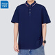 Jeanswest kurzärmeliges Polo-Hemd Sommer Feste Farbe bestickter oberes Polo-Hemd kurzärmelig dunkelgrün 698 2xl (Empfohlen 140-160jin [Jin ist gleich 0,5 kg])