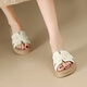 Zapatillas Zhr para mujeres en el verano Soft Sole Sporters abiertos para mujeres versátiles fuera de las chanclas para mujeres ay191 beige 37