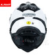 LS2 Carbon Faser Off-Road-Zughelm-Motorradhelm-Motorrad-Motorrad-Helm Full Helm Vier Jahreszeiten Atmungsfreie Doppellinsen MX701 Glasfasermodell-weißer Sommer-Eis-Seiden-Kopf Cover XL (Empfohlen 58-59 cm)