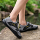 Remtin hollow summer men's shoes new sandals mesh non-slip breathable casual outdoor large net sports shoes 1276 gray (recommended to increase one size to shoot) 39
