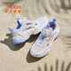 ANTA children's sandals, girls' shoes, 2025 summer new knob buckle breathable frame shoes, Baotou Yunyi beach shoes, girls, white/lotus orange 6910H-2 39