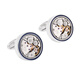 Nosskiss французская рубашка манжеты Links Men's Watch Movement Diftement Nail Business Женская рубашка механические манжеты подарки подарки подарки круглый голубая линия