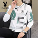 
Playboy (PLAYBOY) 2025 autumn and winter new men's long-sleeved T-shirt European fashion men's handsome fashionable sweatshirt plus size base shirt T-shirt [Spring and Autumn] 6626 black thin model M 90-115Jin [Jin equals 0.5 kg]