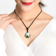 Doroman Treasures Natural Green Ghost Pendant Women's Pyramid Cornucopia Green Crystal Pendant Sweater Chain Appraisal Certificate 13794 Finance and Economics